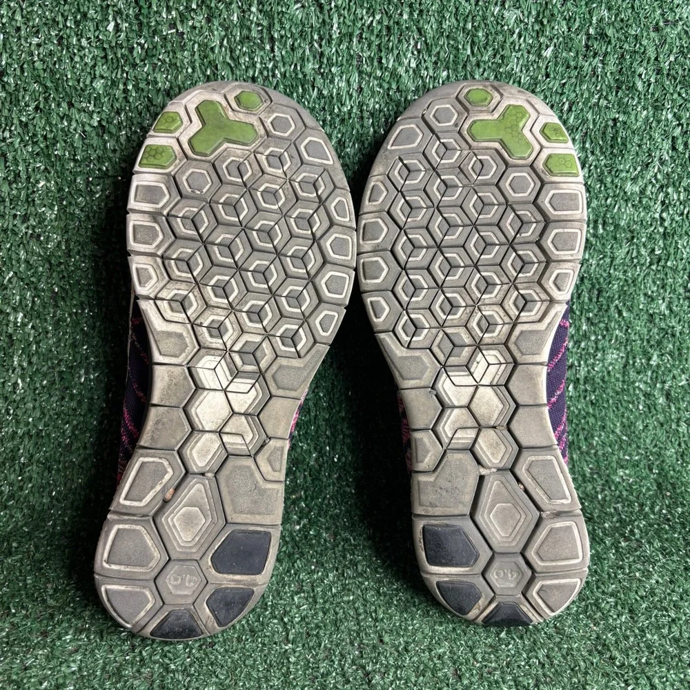 Nike Free 4.0 Flyknit Court 717076 Running Shoes Purple Pink Flash Women Size 8 - Picture 7 of 9